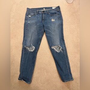 Low rise boyfriend jeans